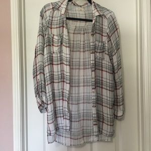 Long Chiffon White Flannel